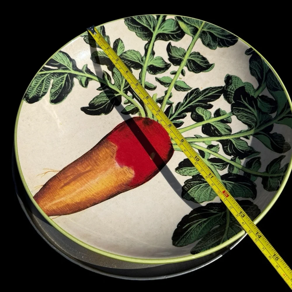 2012 Williams-Sonoma Farmers Market Carrot Vegetable Pasta Serving Bowl 13.75in